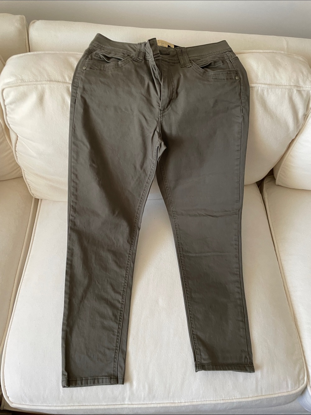 Democracy Skinny Jeans in Olive Green